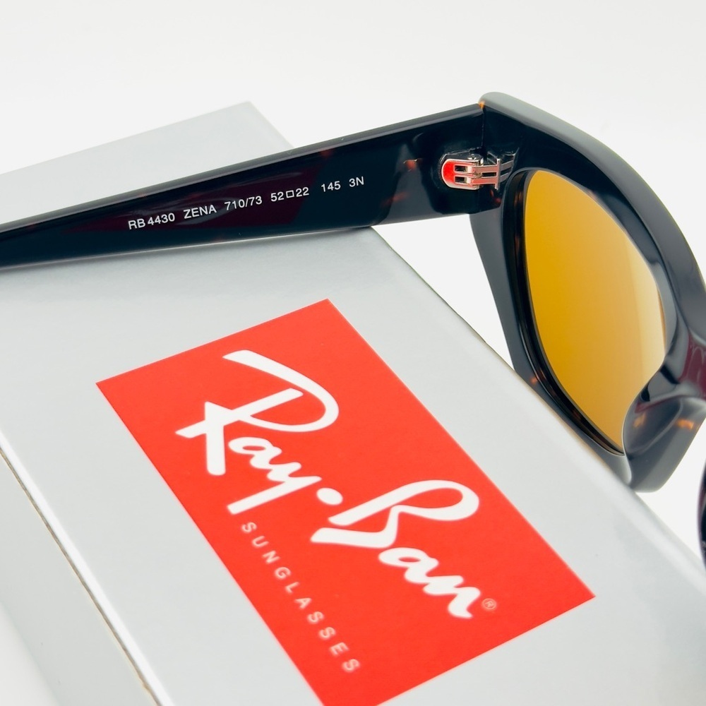 Ray-Ban Zena Bio-Based Women Sunglasses Polished Havana Frame with Brown Lenses - Picture 12 of 13